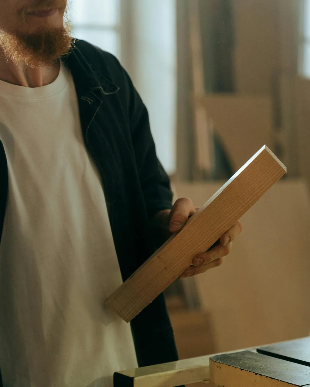 Leandro building custom carpentry in a Charleston, SC home